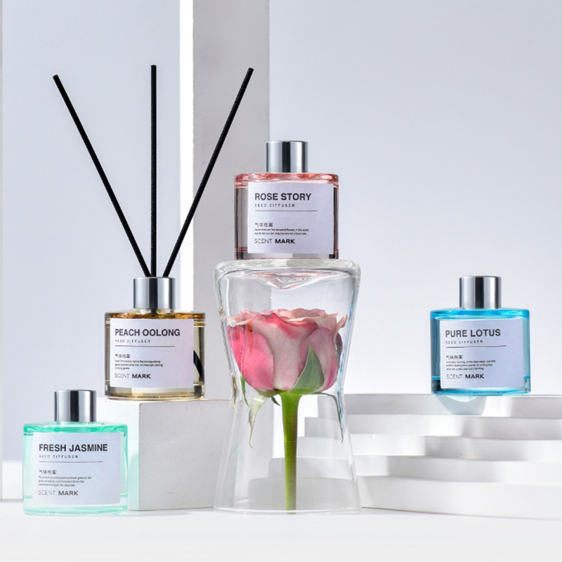 Home Fragrance Jasmine Diffuser - 50 مللي مجموعات الناشر القصب الورد