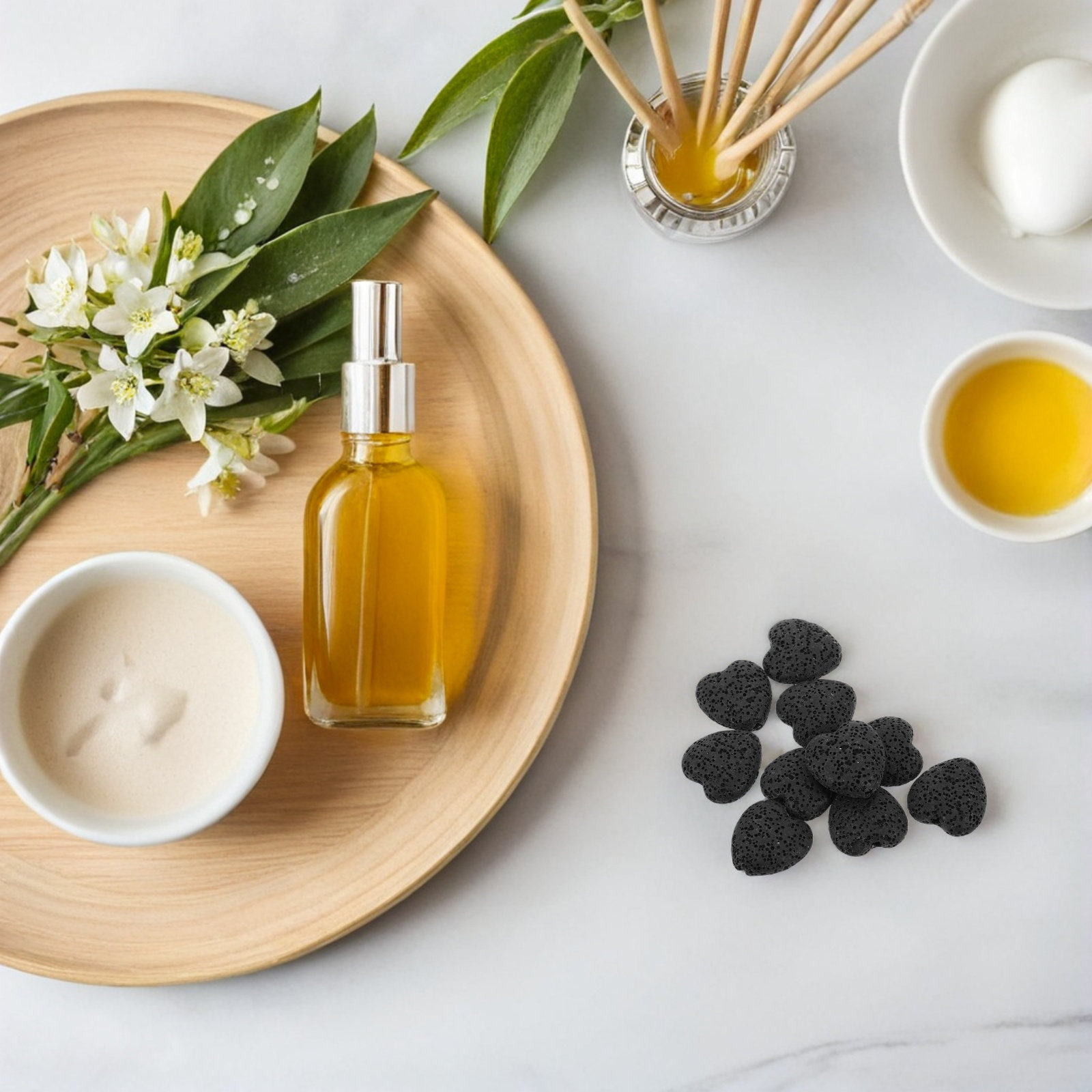 20 قطعة من أحجار اللّافا على ش - مراجعة Home Fragrance وسعره