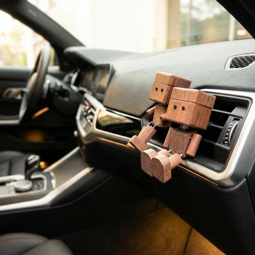 ناشر عطر خشبي على شكل روبوت يُ - مراجعة Car Vent Diffuser وسعره